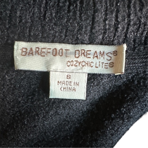 EUC - Barefoot Dreams Black CozyChic Lite - Curved Hem - size s - Picture 4 of 5